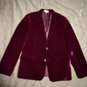 Class Club Maroon Velvet Jacket